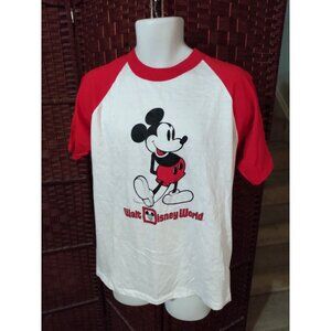 Vintage 80s Mickey Mouse Walt Disney World T Shirt Large Single Stitch